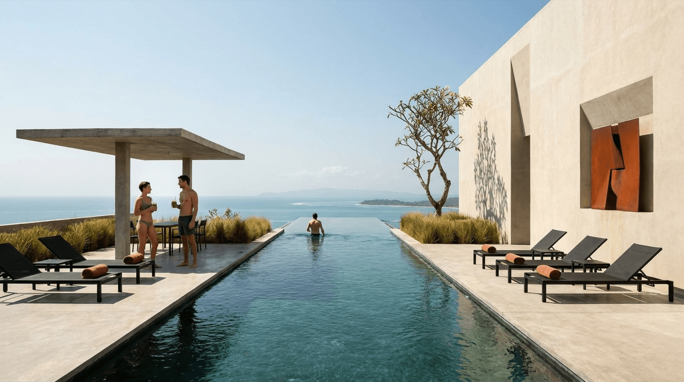 Concept view of the SABR Lombok active-living estate above the Mandalika coast